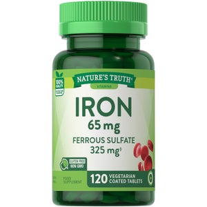 Iron 65mg Ferrous Sulfate 325mg - 120 Tablets