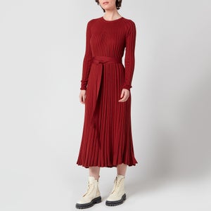 Proenza Schouler Women's Silk Cashmere Pleated Dress - Rust
