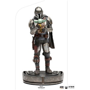 Iron Studios Star Wars The Mandalorian Art Scale Statue 1/10 Mandalorian & Grogu 22 cm