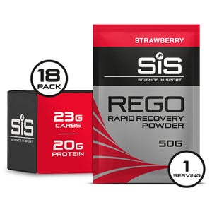 Science in Sport REGO Recovery Drink 50g Sachet Box of 18 - Strawberry