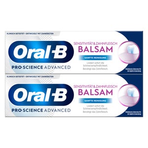 Oral-B Sensitivität & Zahnfleisch Balsam Sanfte Reinigung Zahncreme 2x75 ml
