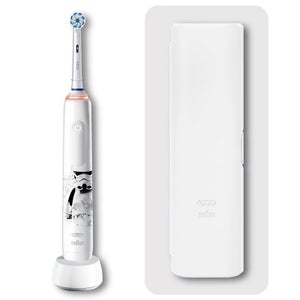 Oral-B Junior Special Edition Elektrische Zahnbürste Star Wars, Reiseetui, ab 6 Jahren, weiß