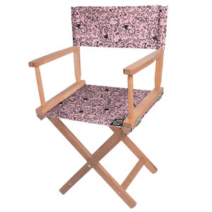 Decorsome Jaws Pink Doodle Directors Chair