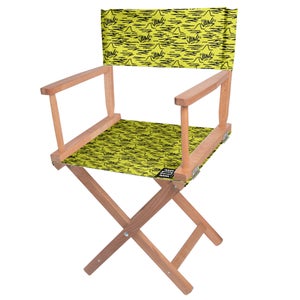 Decorsome Jaws Yellow Doodle Directors Chair