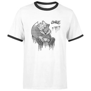 RARE Brand Conker Graffiti Unisex Ringer T-Shirt - White/Black