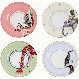 Yvonne Ellen Carnival Cake Plates (Set of 4)