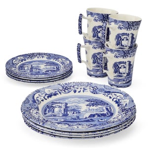 Spode Blue Italian 12 Piece Tableware Set