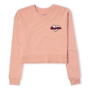 Nickelodeon Angelica Heart Women's Cropped Sweatshirt - Dusty Pink