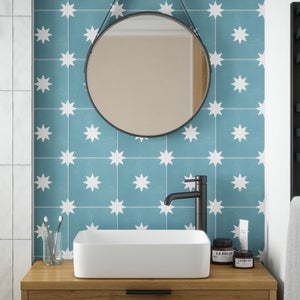 Country Living Starry Skies Peacock Teal Porcelain Wall & Floor Tile - 200 x 200mm - 0.52sqm Pack
