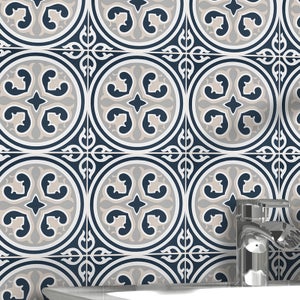 Fiore Vintage Floral Porcelain Wall & Floor Tile - 200 x 200mm - 0.52sqm Pack