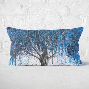 Blue Midnight Tree Rectangular Cushion