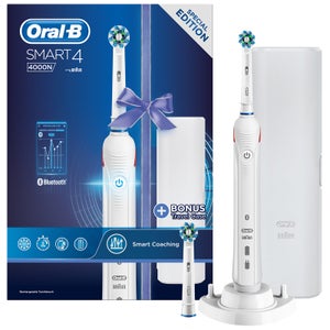 Oral-B Smart 4 4000N White Bluetooth Electric Toothbrush One Size