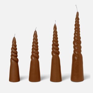 Ferm Living Twisted Candles - Set of 4 - Amber