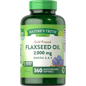Cold Pressed Flaxseed Oil 2000mg - 360 Softgels