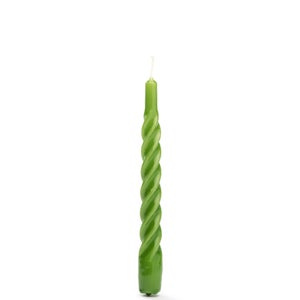 anna + nina Twisted Candle Moss Green - Set of 6