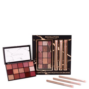 Makeup Revolution Reloaded Sunset Sky Palette and Eye Brush Set