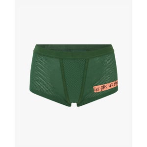 Les Girls Les Boys Women's Cotton Perforated Shorts - Green