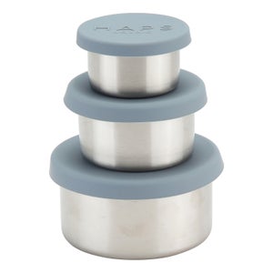 Haps Nordic Stainless Steel Trio Food Containers - Ocean (3 Pack)