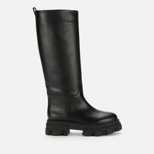 GIA BORGHINI X Pernille Women's Leather Combat Boots - Black