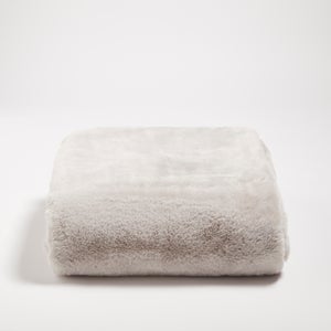 ïn home Recycled Polyester Faux Fur Throw - Grey