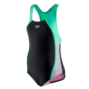 Mesh Splice Thick Strap One Piece