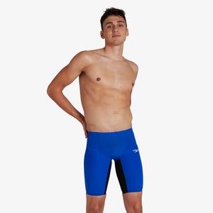 Men Racing Competition Fast Skin Swimwear Jammer Trunk Size 28/30 XL Royal Blue 