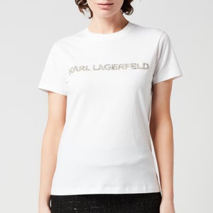 KARL LAGERFELD Women's Kandy Krush Logo T-Shirt - White