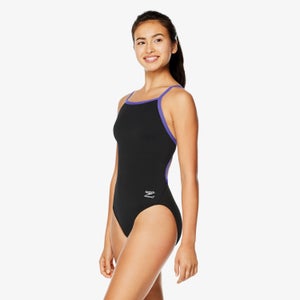 Speedo Astro Fizz Allover Splashback Swimming Practice Race Girls Swimsuit