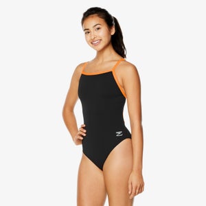 SPEEDO WOMENS Endurance Black Swimsuit Size 8/30 