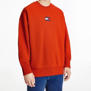 Tommy Jeans Men's Badge Logo Sweatshirt - Orange Spice