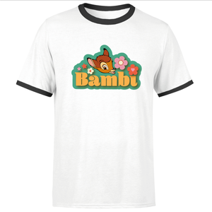 Disney Bambi Unisex Ringer T-Shirt - White / Black