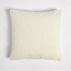 ïn home Faux Sheep Skin Cushion - White - 50x50cm