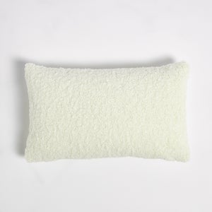 ïn home Faux Sheep Skin Cushion - White - 30x50cm