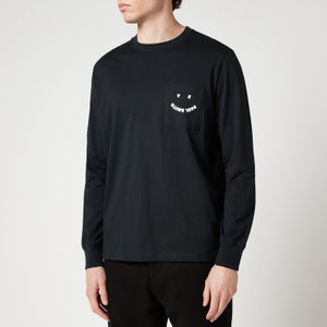 PS Paul Smith Men's Happy Logo Long Sleeve T-Shirt - Black