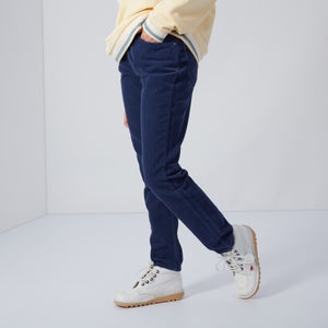 Slim leg navy cord trouser