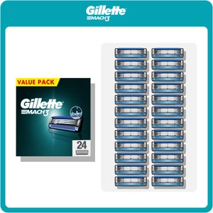 Gillette Mach3 Manual Razor Blades 24ct