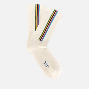 PS Paul Smith Men's Stripe Socks - Off White