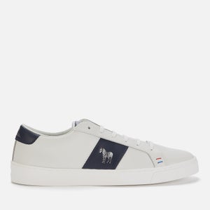 PS Paul Smith Men's Zach Leather Cupsole Trainers - White/Dark Navy