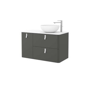 Sketch 900mm Left Hand Wash Bowl and Unit - Anthracite