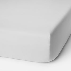ïn homeware 200 Thread Count 100% Organic Cotton Fitted Sheet - Light Grey