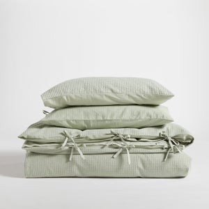 ïn home 100% Cotton Waffle Duvet Set - Sage