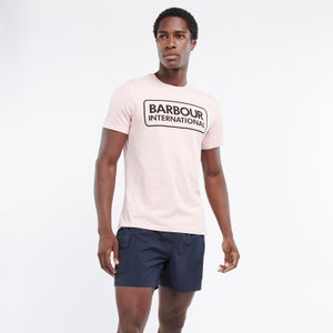 Barbour International Men's Essential Large Logo T-Shirt - Pink Cinder