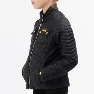 Barbour International Girls' Enduro Morgan Quilt Jacket - Black