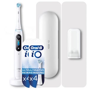 Oral-B iO8 weiß + iO Ultimative Reinigung Aufsteckbürsten weiß, 8 Stück