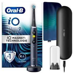 Oral-B iO9 Special Edition schwarz + iO Ultimative Reinigung Aufsteckbürsten schwarz, 4 Stück