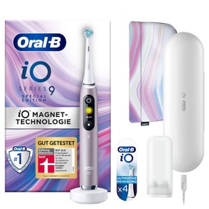 Oral-B iO9 Special Edition rose + iO Ultimative Reinigung Aufsteckbürsten weiß, 4 Stück