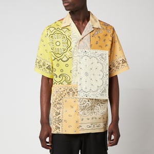 KENZO Men's Patchwork Short Sleeves Shirt - Golden Yellow