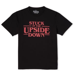 Camiseta Stuck In The Upside Down para hombre de Stranger Things - Negro