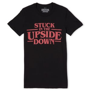 Camiseta Stuck In The Upside Down para mujer de Stranger Things - Negro