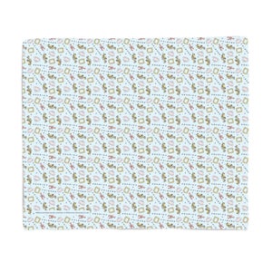 Friends Cool Tone Pattern Fleece Blanket - Large (150cm x 200cm)